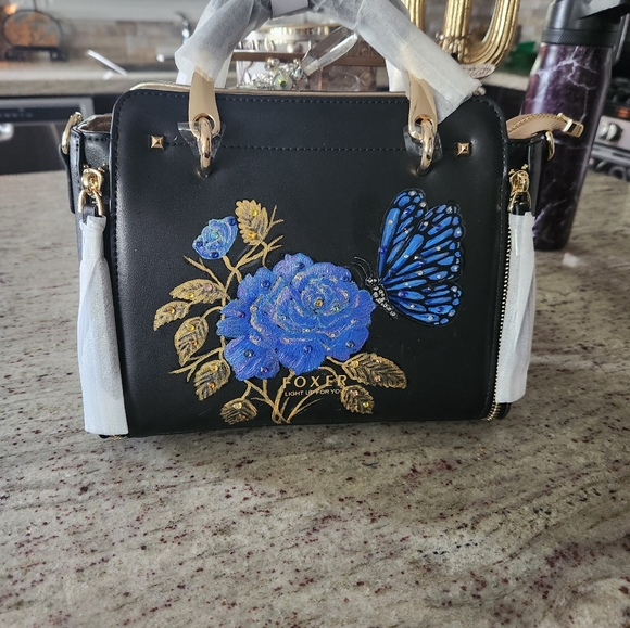 Foxer Handpainted  leather purse - Picture 1 of 2